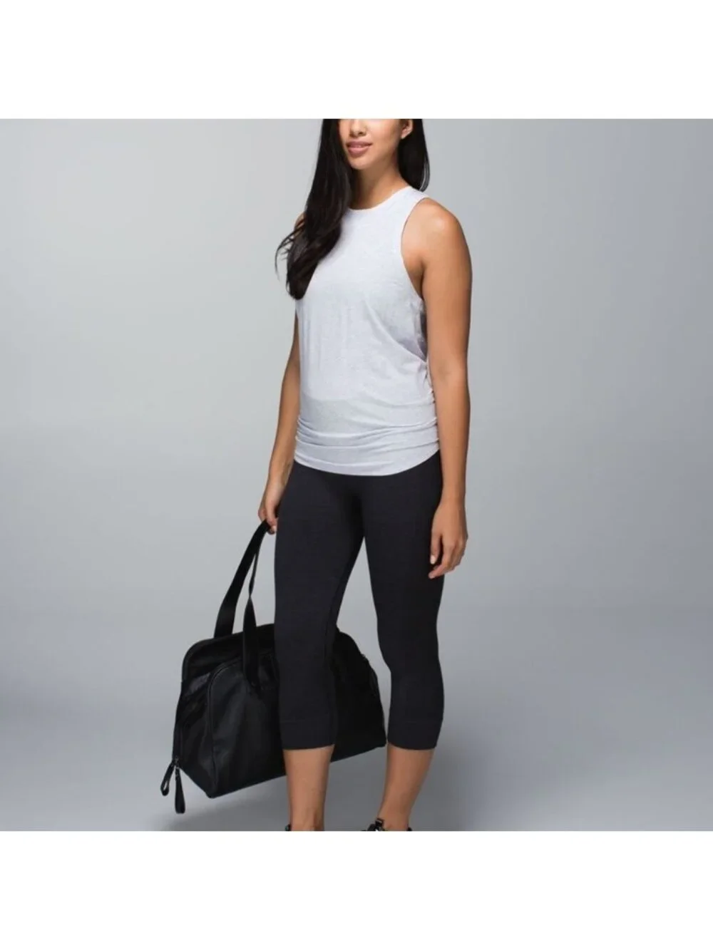 Lululemon All Tied Up Tank Heathered Cool Breeze